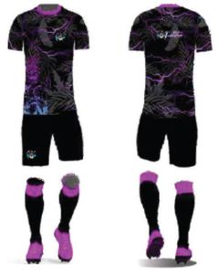 Printed Round Neck Black Dry Fit Football Jersey