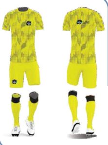 Printed Round Neck Canary Yellow Dry Fit Football Jersey