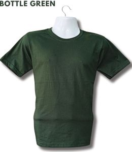 Pure Cotton Green Round Neck T Shirt