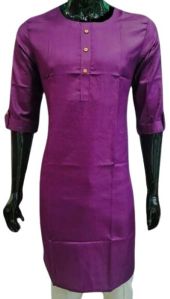 Pure Cotton Ladies Wine Plain Kurti, Sleeve Type : 3/4th Sleeve