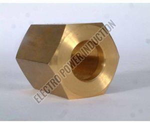 Induction Furnace Brass Hexagonal Nut, Color : Golden