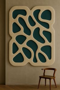 Polyester Green and Beige Wall Carpet, Shape : Rectangular