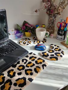 Leopard Print Keyboard Rug
