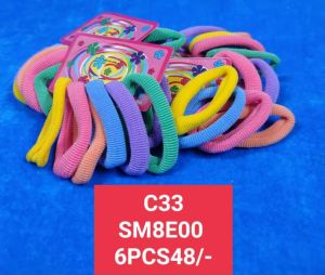 Stylish Elastic Hair Rubber Band, Color : Multicolor Standard