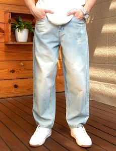Mens Light Blue Baggy Jeans