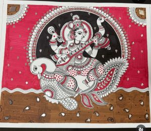 30gsm Paper Traditional Madhubani Painting, Frame Shape : Rectangular