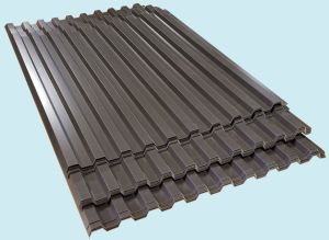 Galvanized Iron Roofing Sheet, Color : Brown