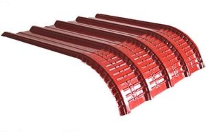 Galvanized Steel Red Color Coated Curved Roofing Sheet