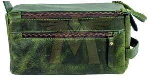 Plain MGE-TB-03 Leather Toiletry Bags 9CM X 5CMX 4.2CM