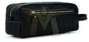Plain MGE-TB-12 Leather Toiletry Bags 24CM X 12CM X 10CM