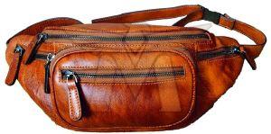 Plain MGE-WB-3 Leather Waist Bags Standard, Gender : Unisex