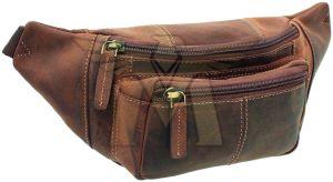 Plain MGE-WB-6 Leather Waist Bags Standard, Gender : Unisex