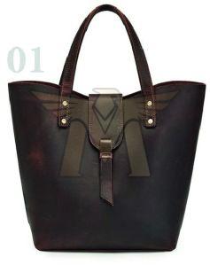 Polished Plain MGE-WHB-FT021 Woman Leather Handbags Modern