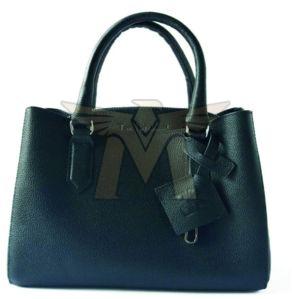 Plain Polished MGE-WHB-FT05 Woman Leather Handbags, Color : Black