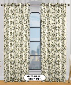 4d print 115 green window curtains