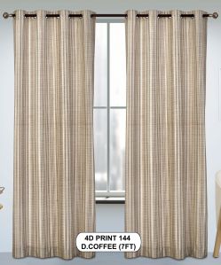 4dprint 144 D Coffee Luxurious Light Window Curtains