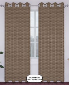 Berlin Coffee Design Ring Style Jacquard Curtain