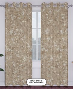  Polyester Printed Berlin Jacquard Beige Design Window Curtain
