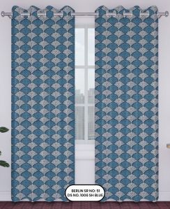 Berlin Jacquard Curtain – Blue| Design no.1006 | SR.no.51 | Ring Style