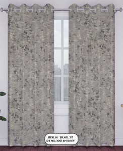 Berlin Jacquard Curtain – Grey| Design No.1001| SR.no. 25| Ring Style |