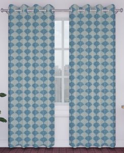 Berlin Jacquard Curtain –sky Blue| Design no.1006 | SR.no. 45 | Ring Style