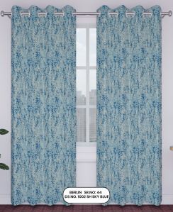 Berlin Sky Blue Design Ring Style Jacquard Curtain