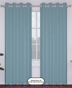 Berlin Sky Blue Ring Style Jacquard Curtain