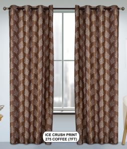 Ice Crush Print 275 Coffee Light Window Curtains