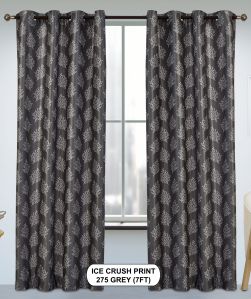 Ice Crush Print 275 Grey Light Window Curtains