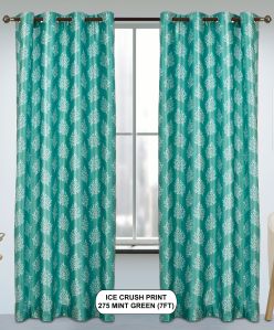 Ice Crush Print 275 Mint Green Light Window Curtains