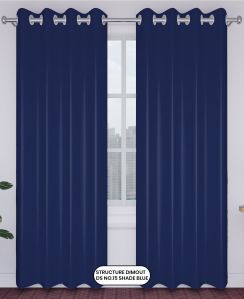 Structure Dimout Design 15 Shade Blue Polyester Curtains