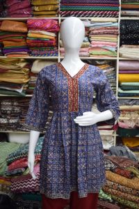 Pure Cotton Handprint Round Kurtis