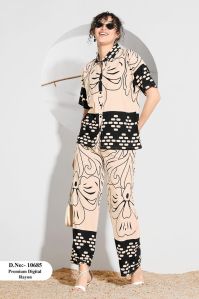 Women’s Premium Digital Rayon Night Suit