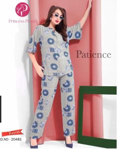 Women's Rayon Printed Night Suit Set