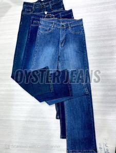 Solid Blue Girls Straight Fit Cotton Jeans 28X32 Classic