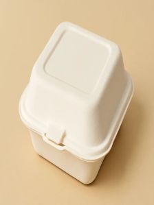 Plain White Clamshell Box, Shape : Square for Food Packaging Use