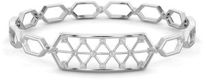 10K Gold Diamond Crystalline Hex Bracelet