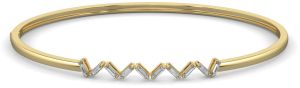 14K Gold Dazzle Weave Diamond Bangle Bracelet