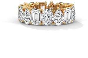 14K Gold Emerald Cut Diamond Ring