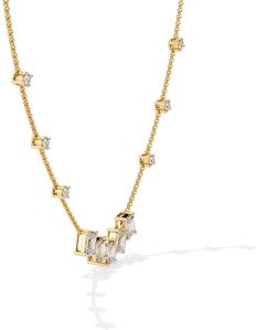 14K Gold Floating Diamond Necklace