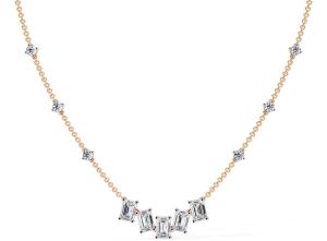14K Gold Lab Made Diamond Necklace