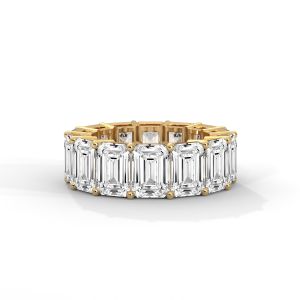 18K Gold Emerald Cut Diamond Ring