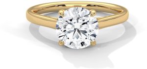18k Gold Solitaire Diamond Ring