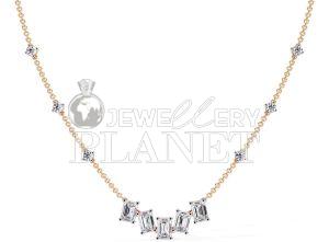14K Gold Lab Made Diamond Necklace, Color : Golden, Gender : Female