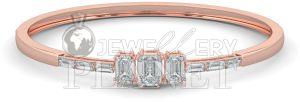 Polished 18K Gold Diamond Lock Bangle Bracelet, Gender : Female