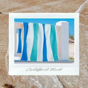 Dual Tone Blue Striped Cabana Towel