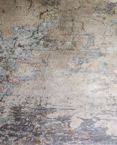 Nz Wool & Bamboo Beige Indo Nepali Carpet, Shape : Rectangular