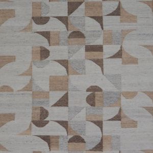 Polyester Printed HM 206 Flat Weave Rug, Color : Beige for Indoor