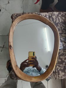 Iron and Wooden Mirror