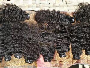 Brazilian Curly Hair, Color : Natural Black For Extensions